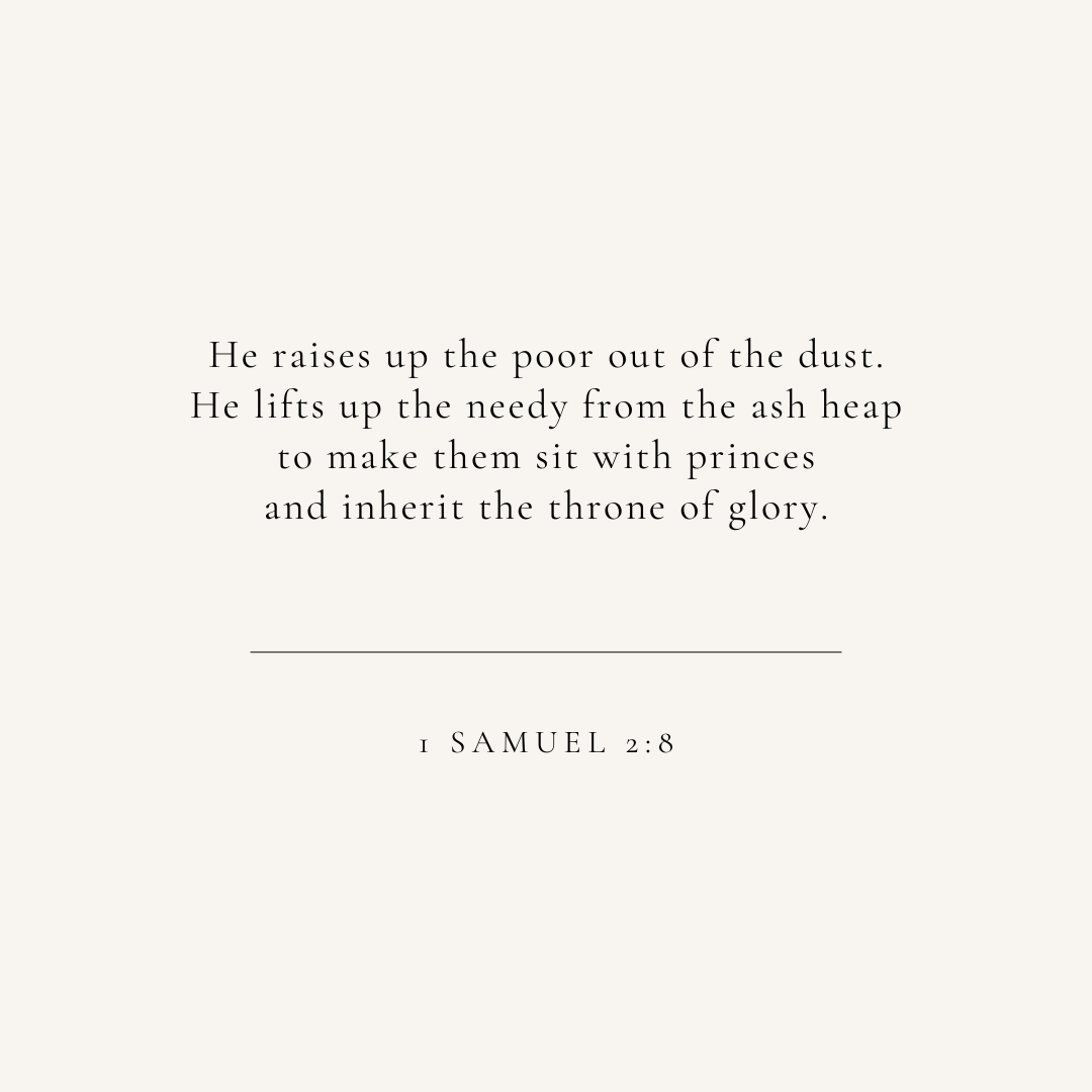 1 Samuel 2:8 verse card
