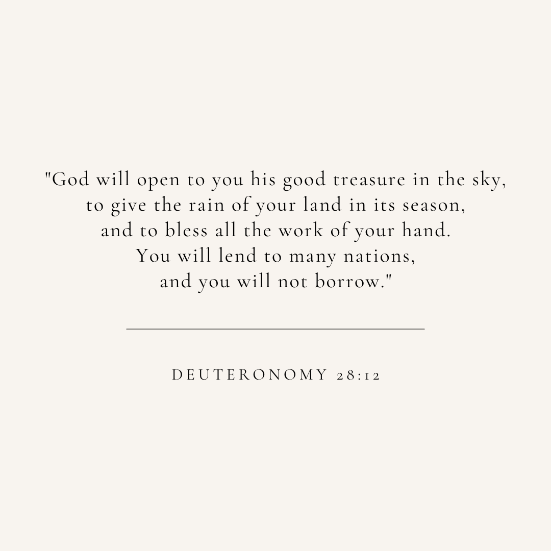 Deuteronomy 28:12 verse card