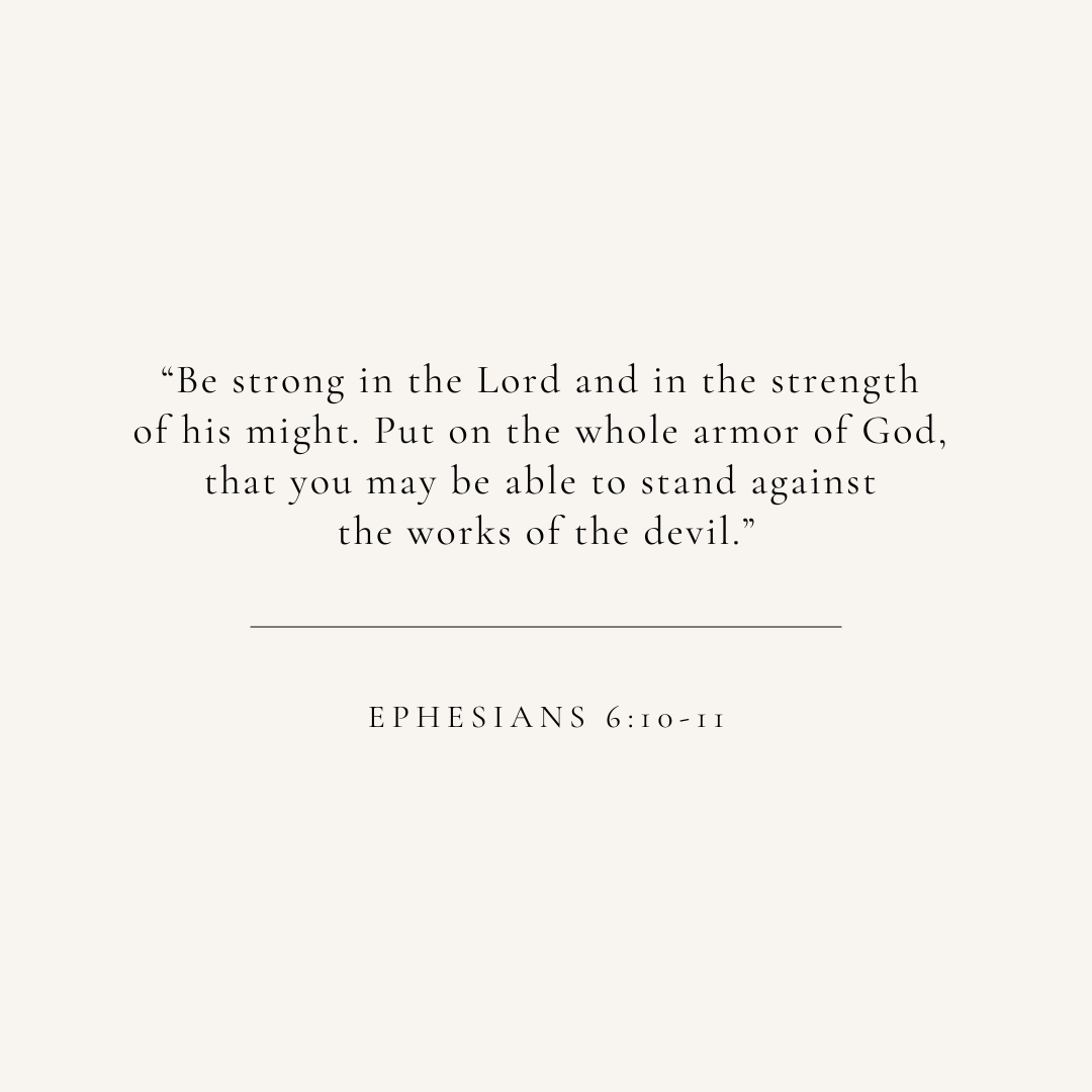 Ephesians 6:10-11 verse card