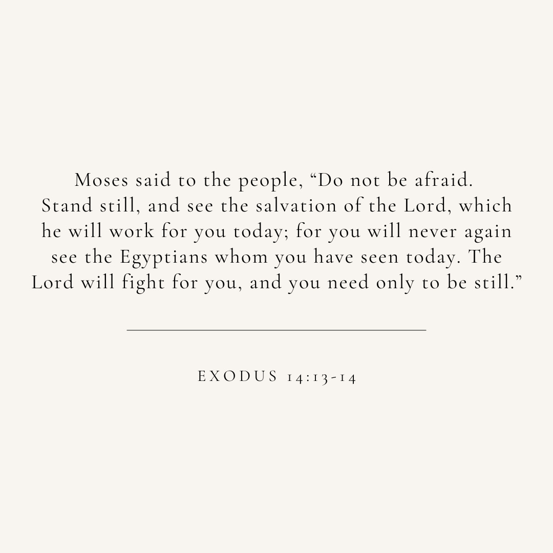 Exodus 14:13-14 verse card