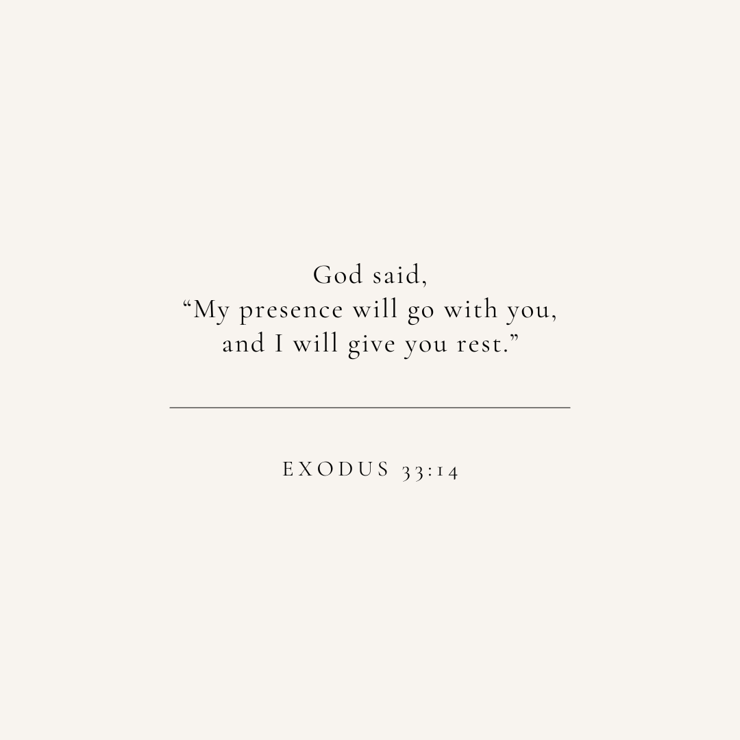 Exodus 33:14 verse card