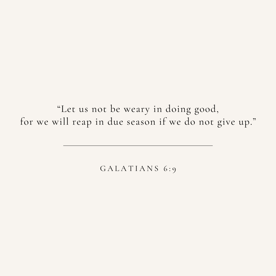Galatians 6:9 verse card