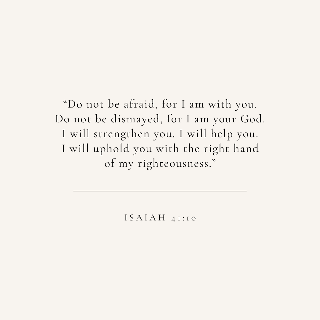 Isaiah 41:10 verse card