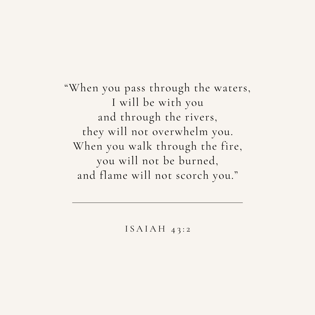 Isaiah 43:2 verse card
