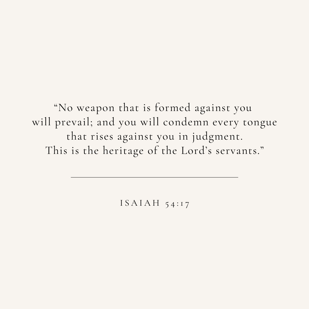 Isaiah 54:17 verse card