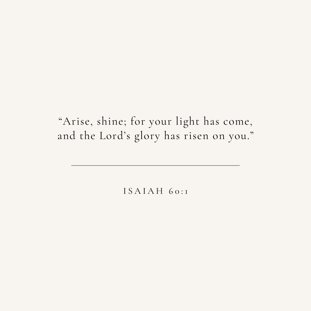 Isaiah 60:1 verse card