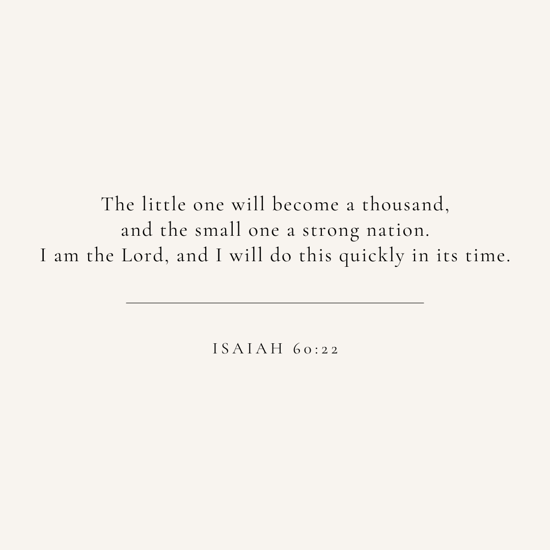 Isaiah 60:22 verse card