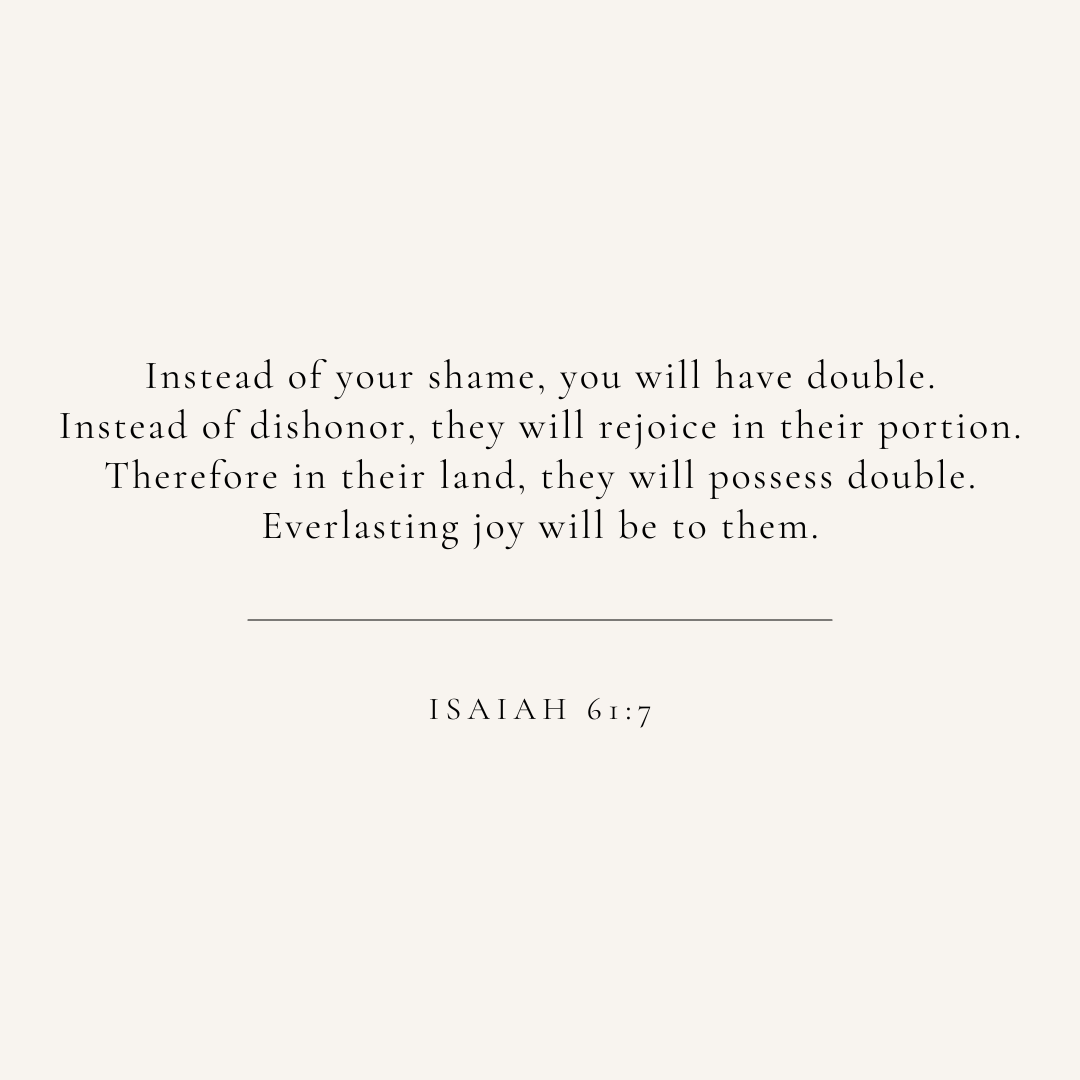 Isaiah 61:7 verse card