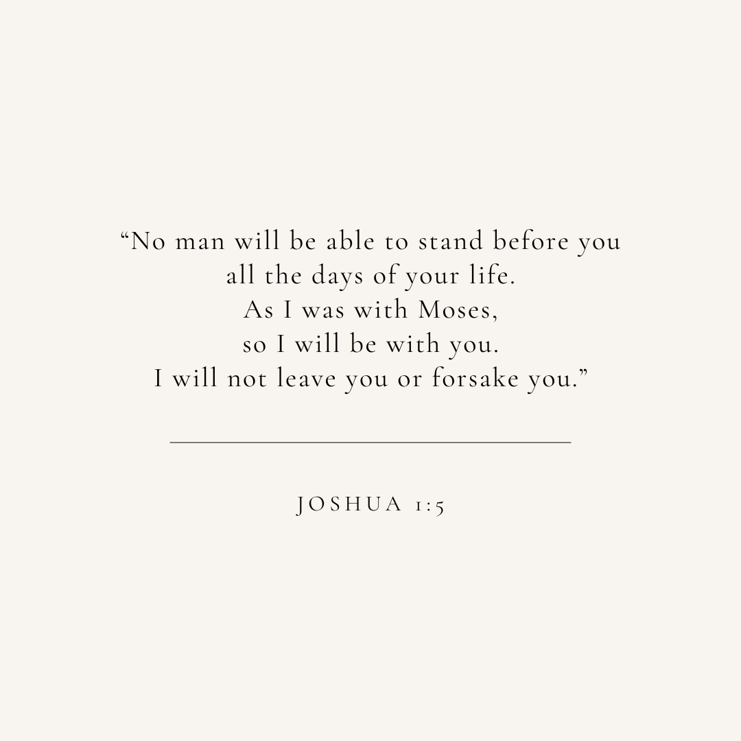 Joshua 1:5 verse card