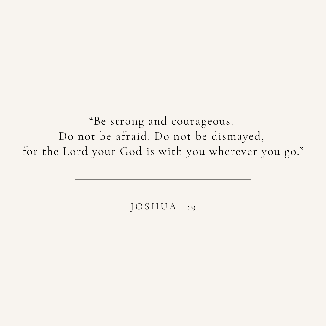 Joshua 1:9 verse card