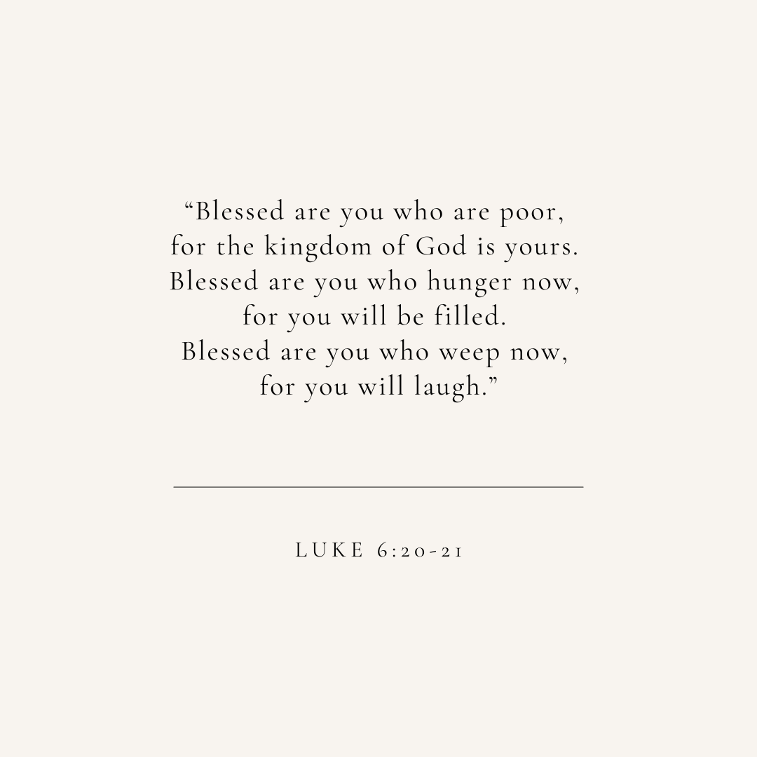 Luke 6:20-21 verse card