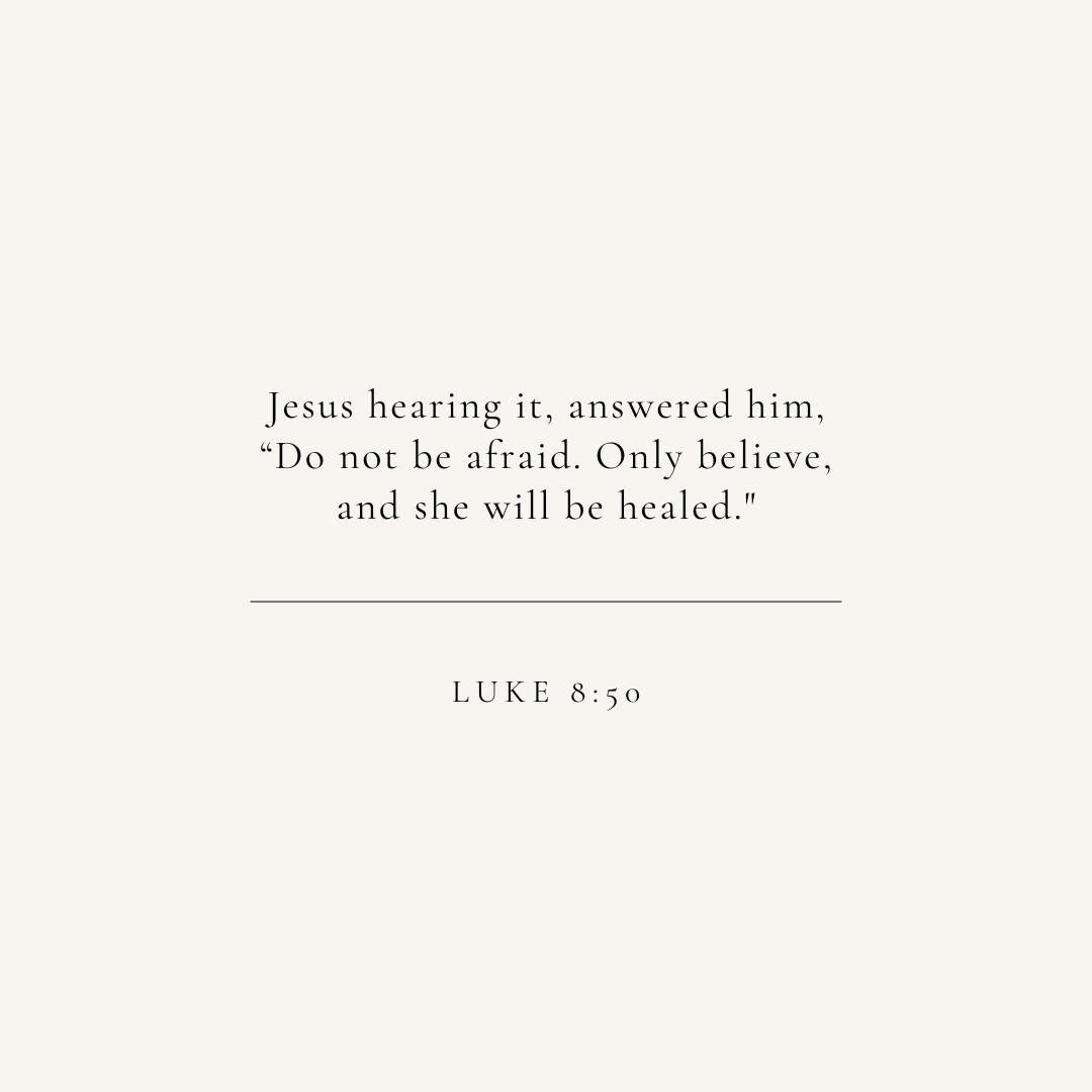 Luke 8:50 verse card