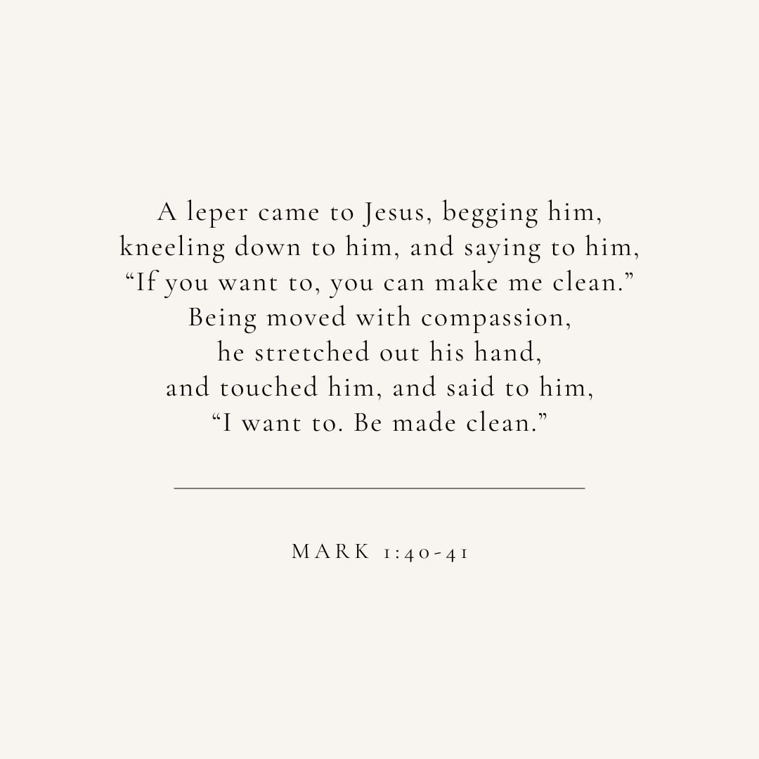 Mark 1:40-41 verse card