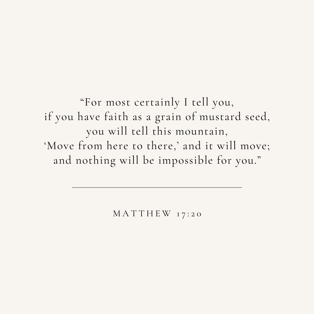Matthew 17:20 verse card