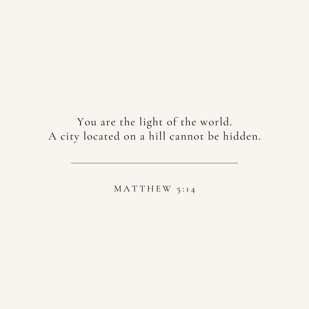 Matthew 5:14 verse card