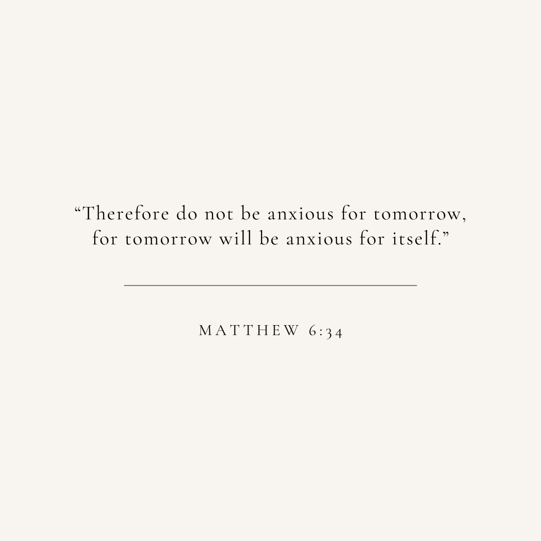 Matthew 6:34 verse card