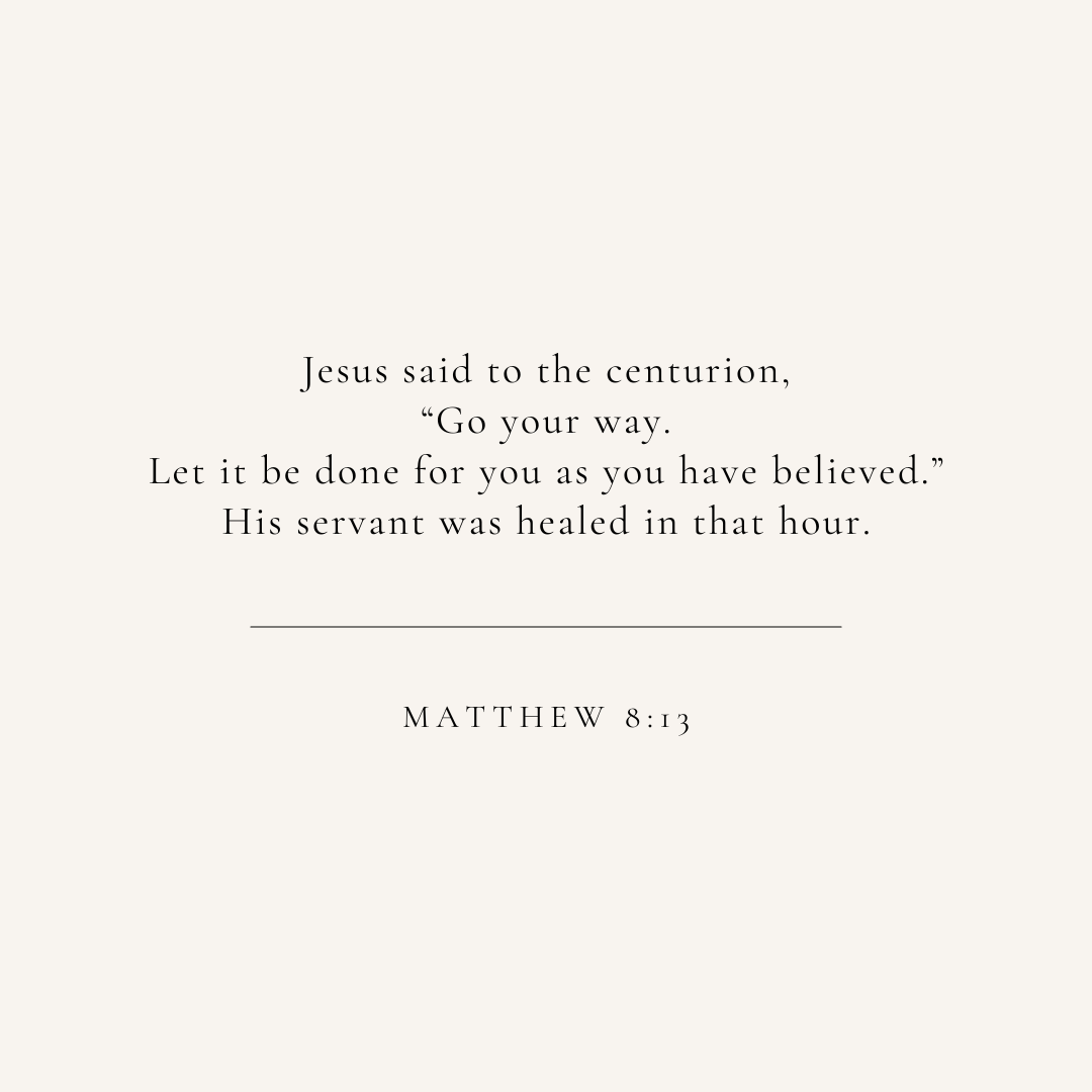 Matthew 8:13 verse card