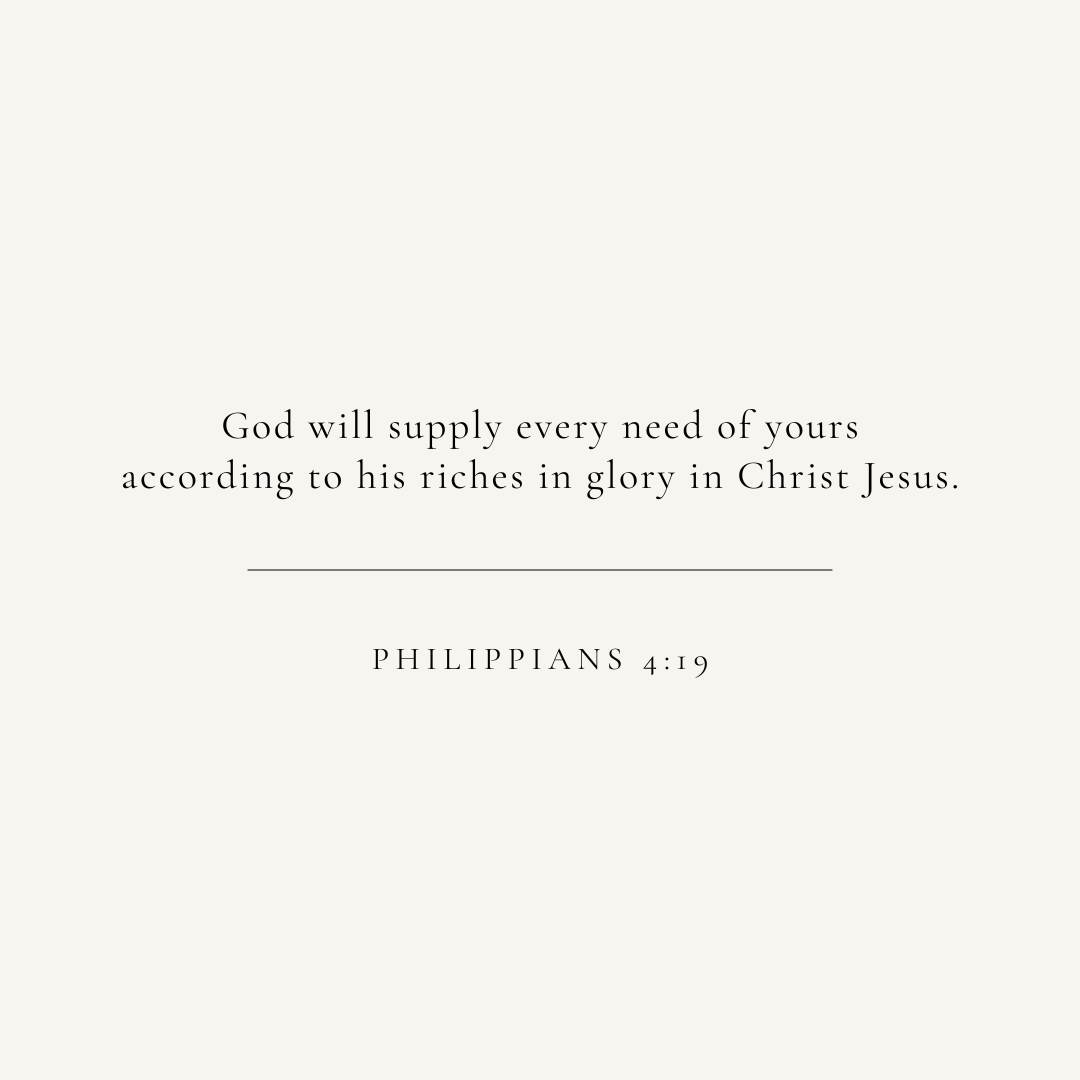 Philippians 4:19 verse card