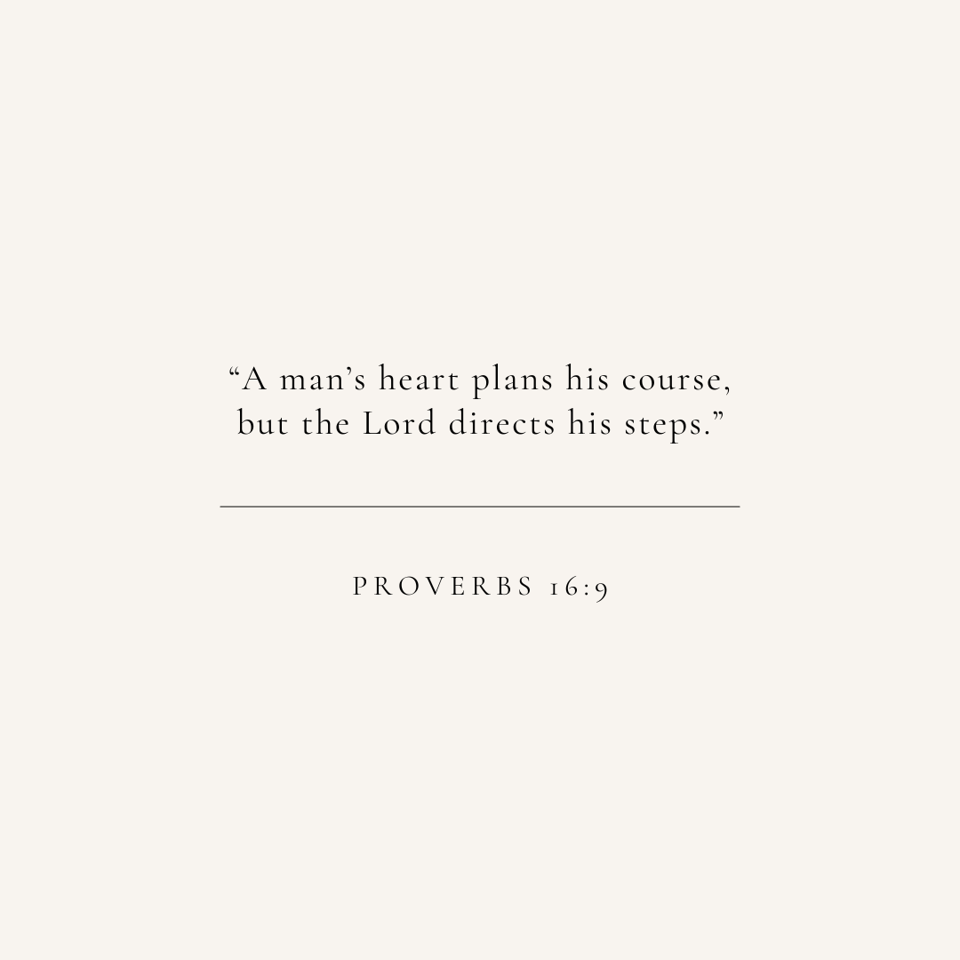 Proverbs 16:9 verse card