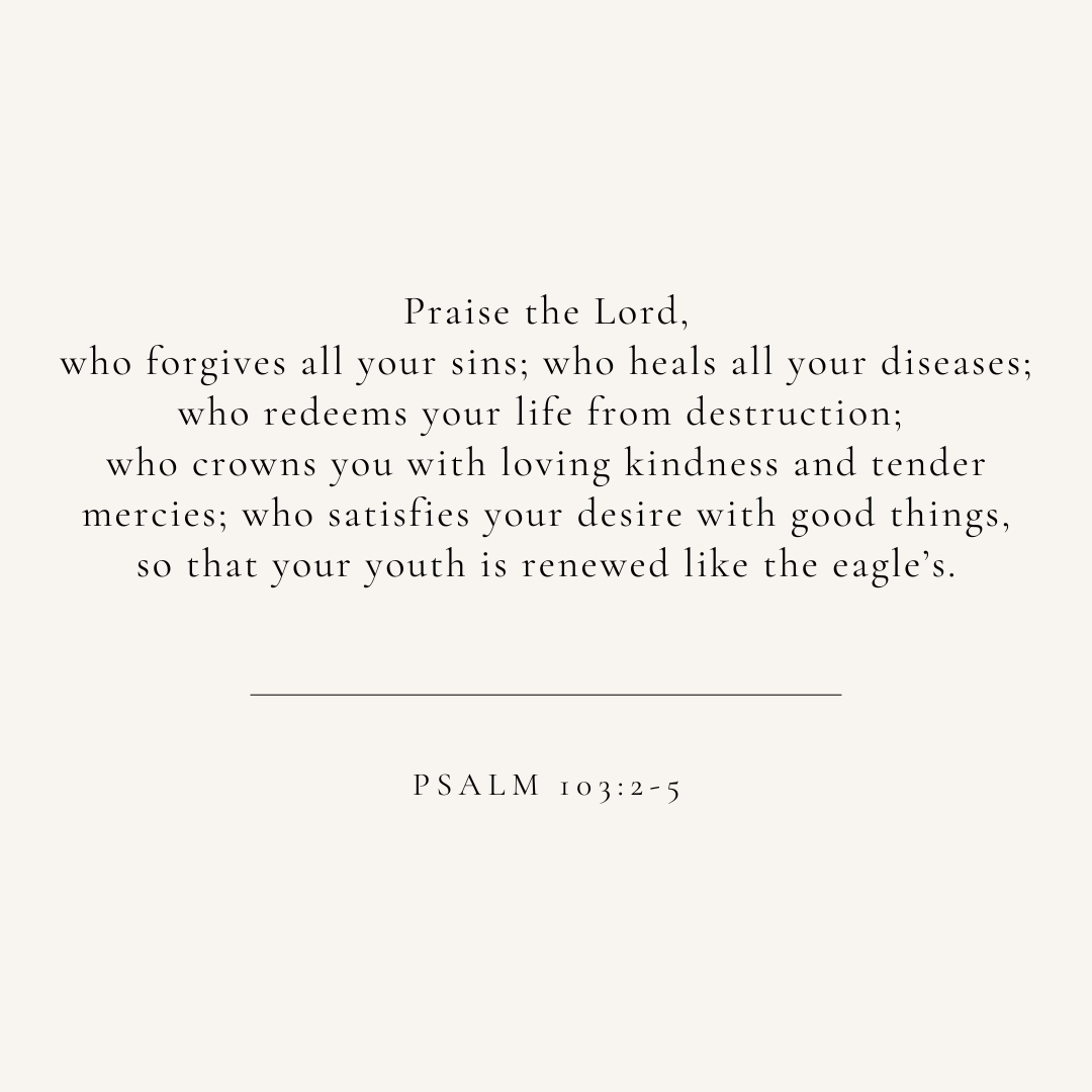 Psalm 103:2-5 verse card