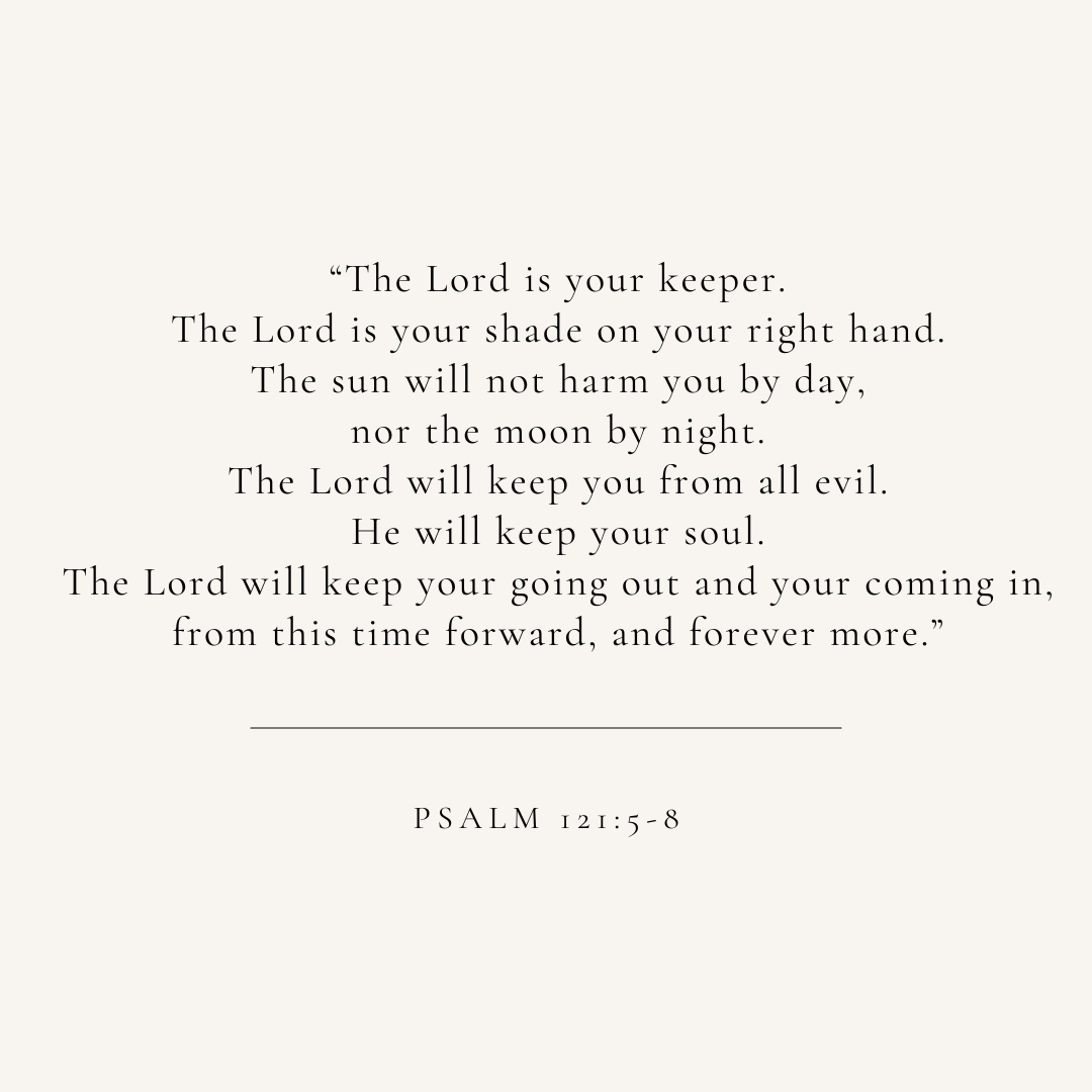 Psalm 121:5-8 verse card