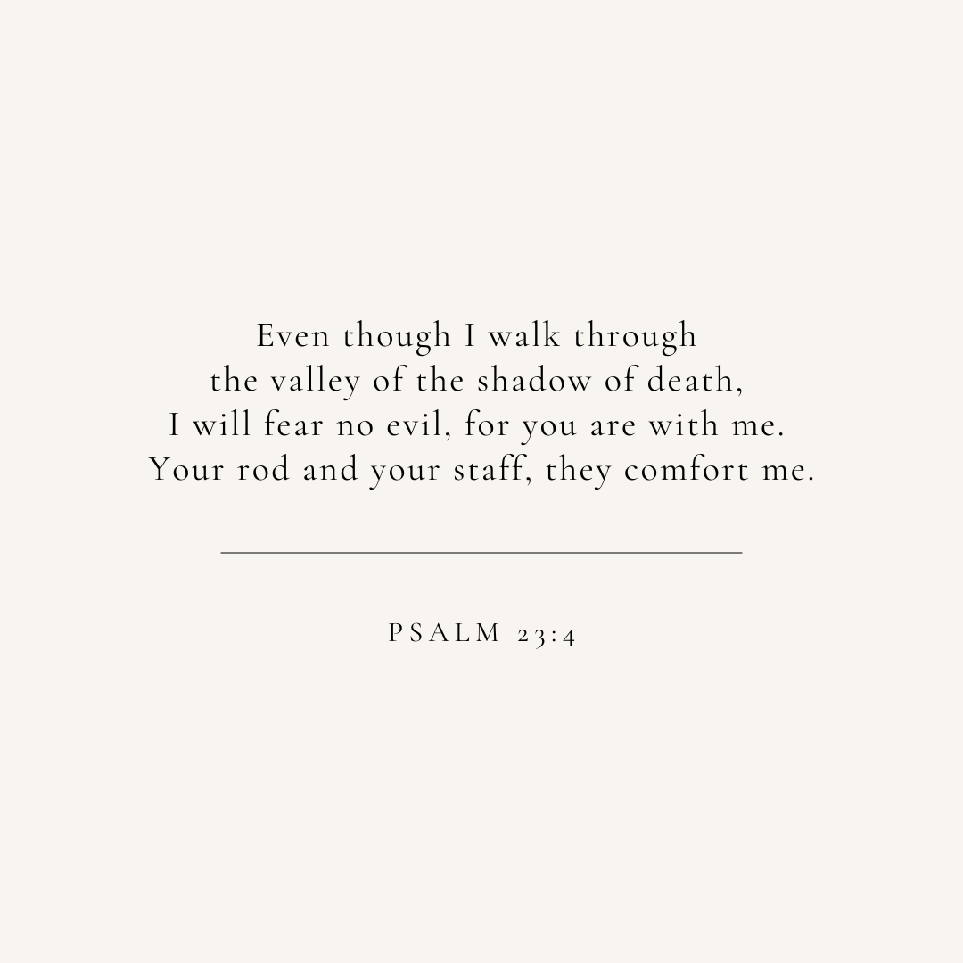 Psalm 23:4 verse card