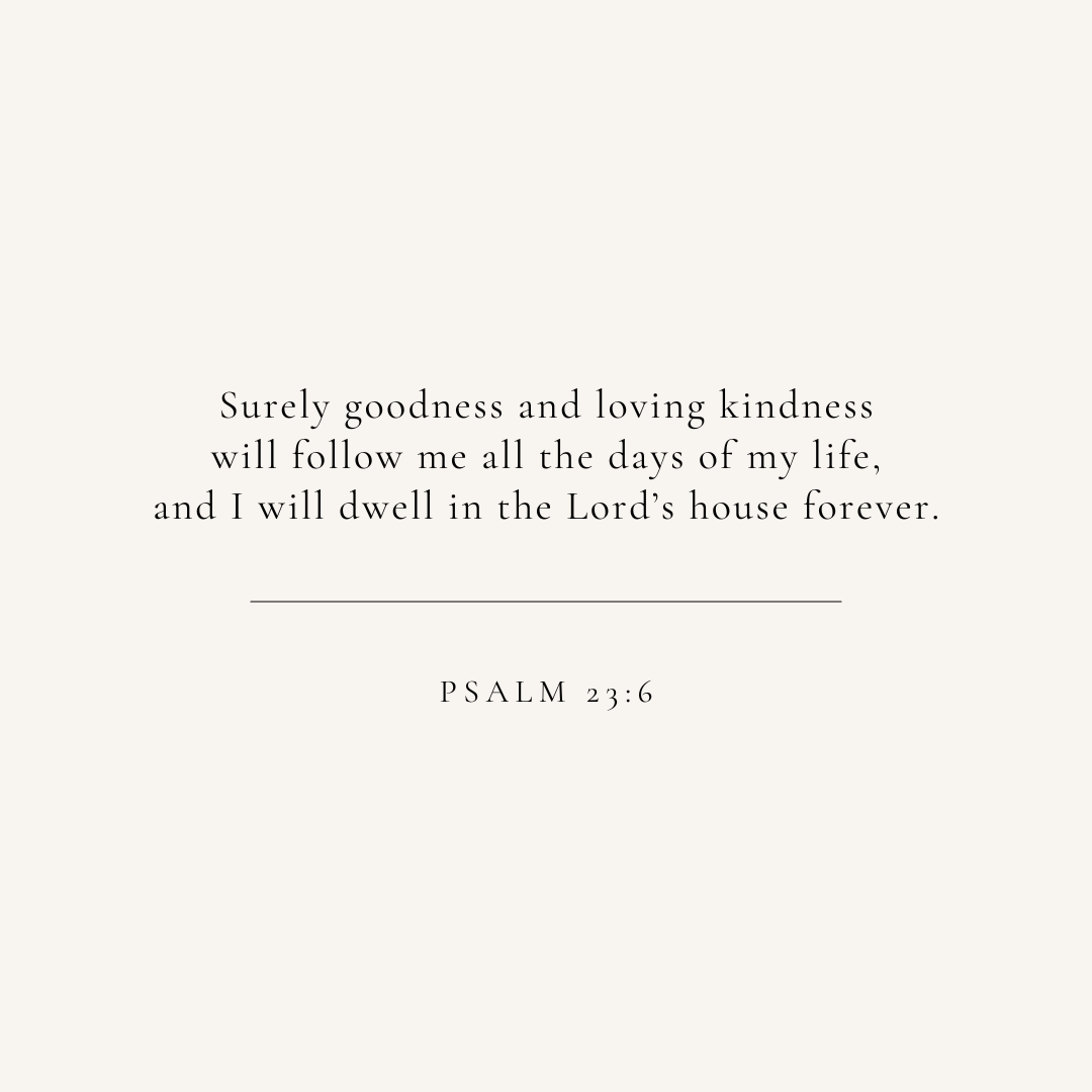 Psalm 23:6 verse card