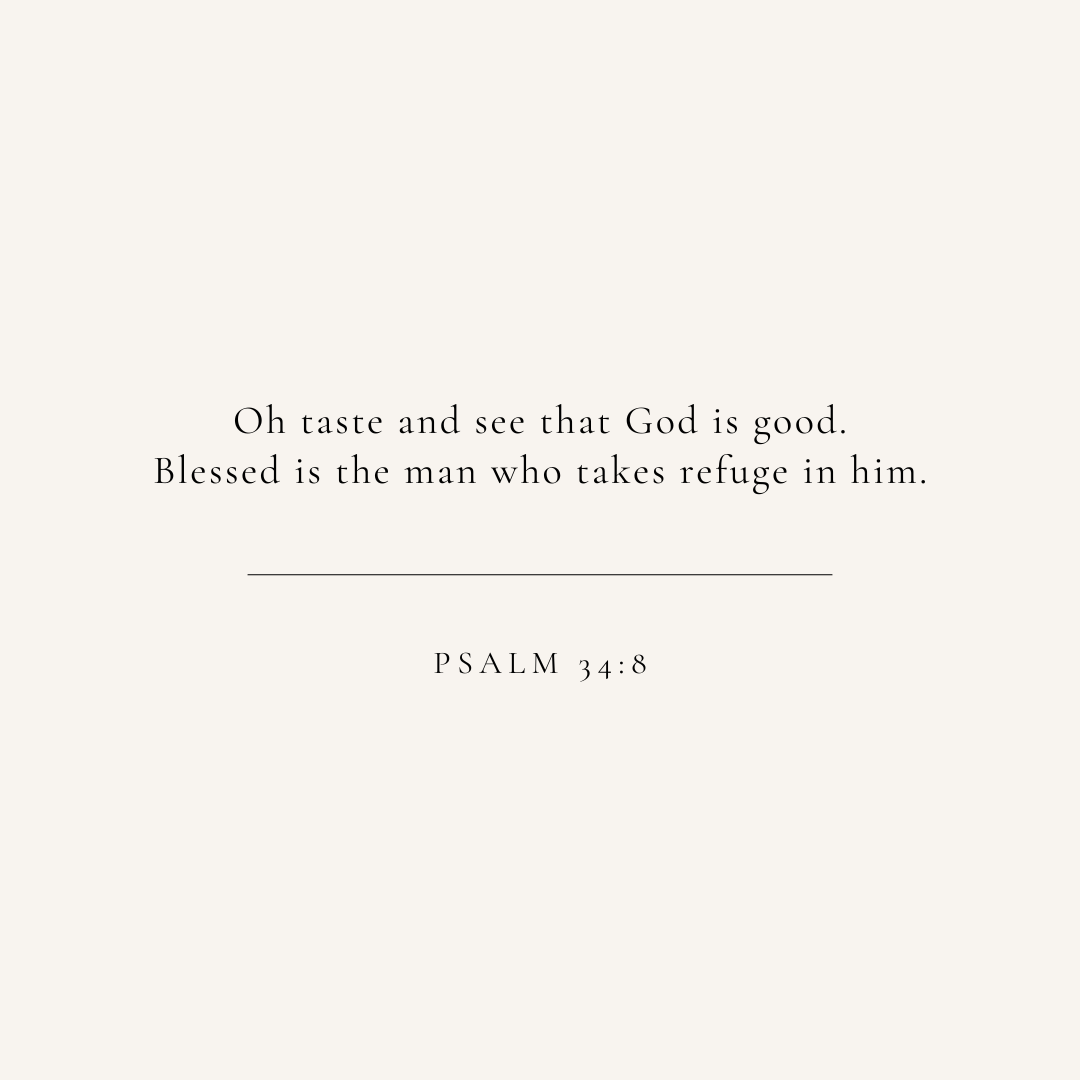 Psalm 34:8 verse card