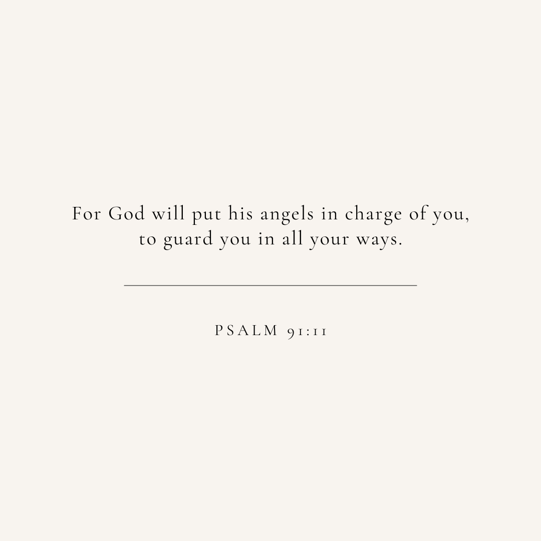 Psalm 91:11 verse card