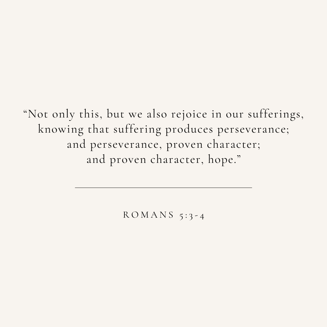 Romans 5:3-4 verse card