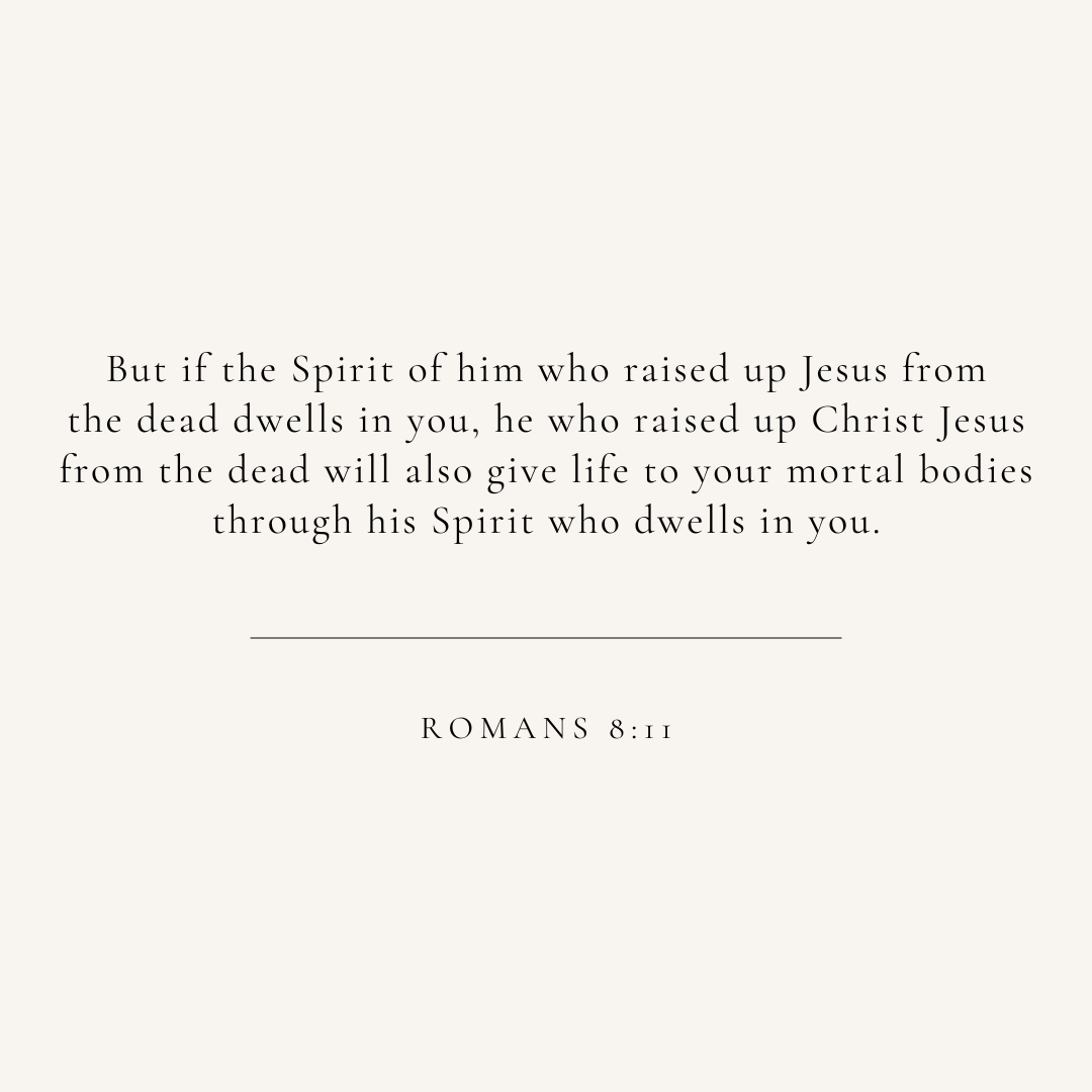 Romans 8:11 verse card