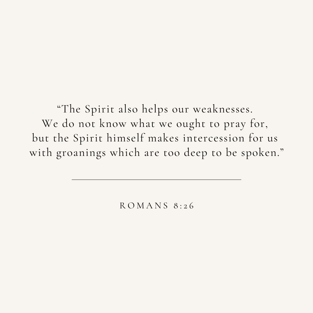 Romans 8:26 verse card