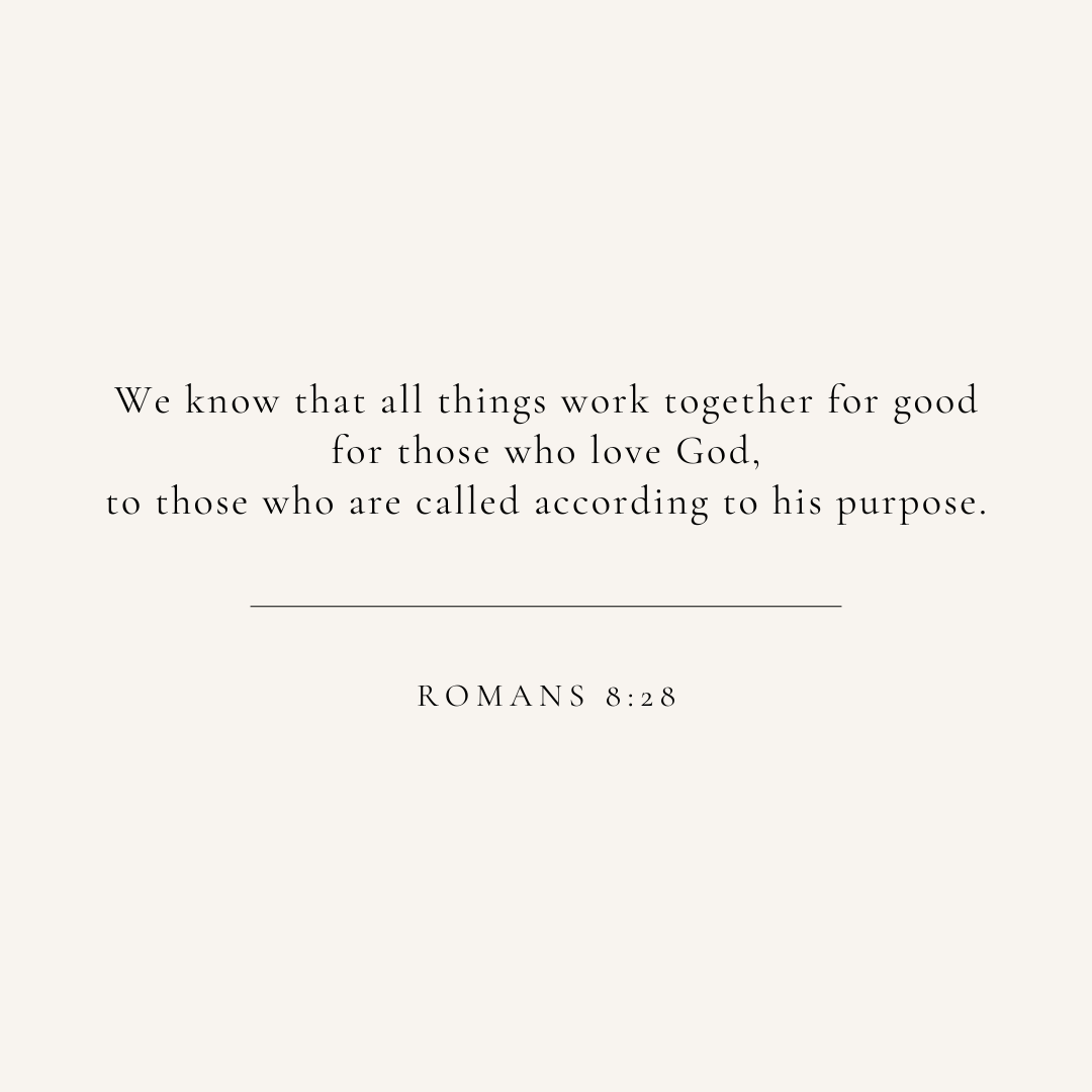 Romans 8:28 verse card