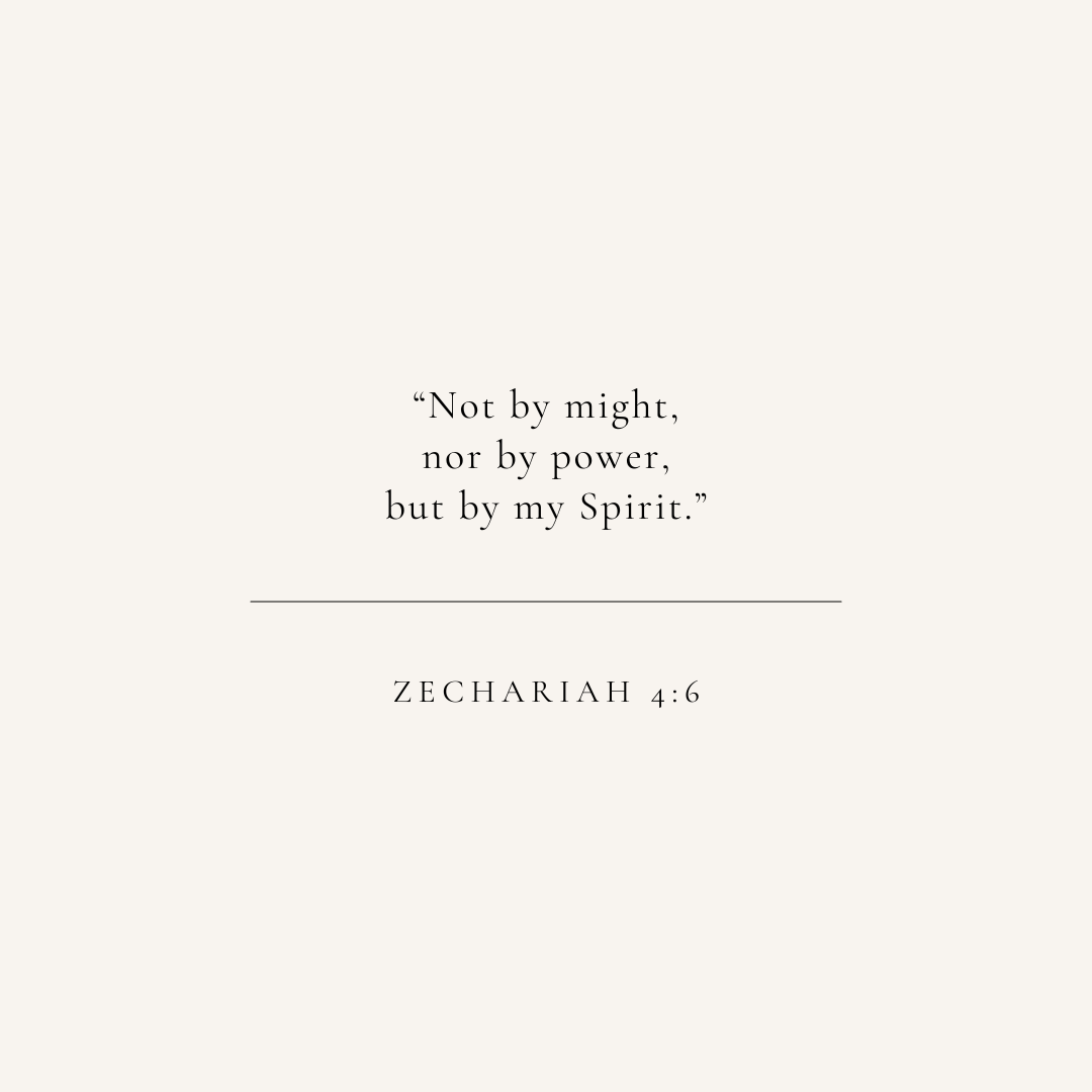 Zechariah 4:6 verse card
